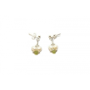Peridot and Freshwater Pearl Earrings